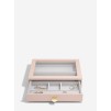 Cutie pentru bijuterie cu 2 nivele roz
