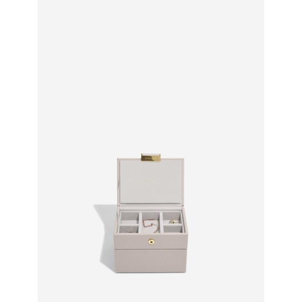 Set 2 cutii pentru bijuterii mini bej