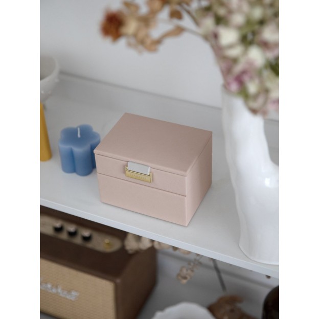 Set 2 cutii pentru bijuterii mini pudra