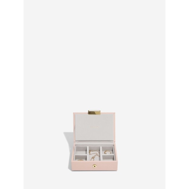 Set 2 cutii pentru bijuterii mini pudra