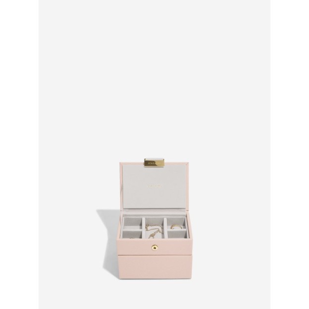 Set 2 cutii pentru bijuterii mini pudra
