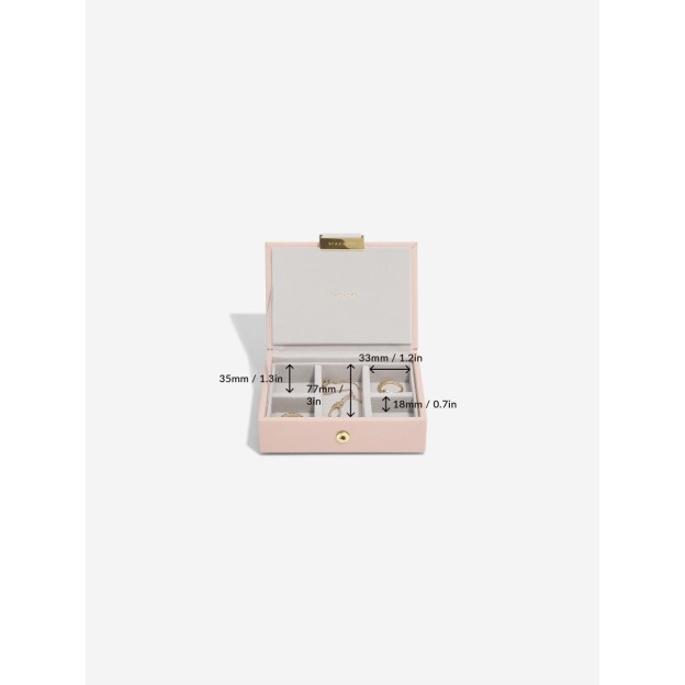 Set 2 cutii pentru bijuterii mini pudra