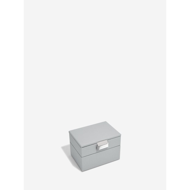 Set 2 cutii pentru bijuterii mini gri