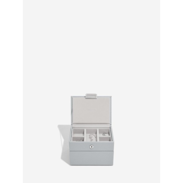 Set 2 cutii pentru bijuterii mini gri