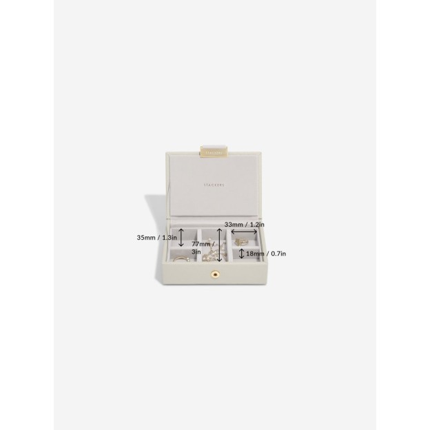 Set 2 cutii pentru bijuterii mini ivory