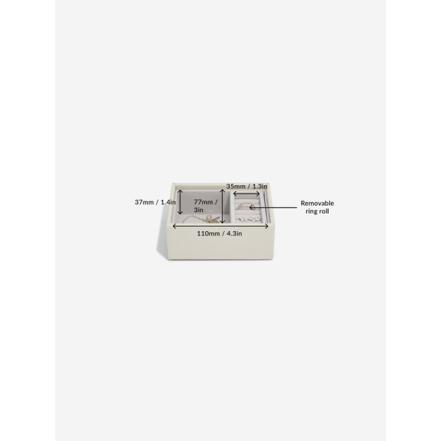 Set 2 cutii pentru bijuterii mini ivory