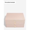 Set 3 cutii pentru bijuterii SUPERSIZE roz/ivory