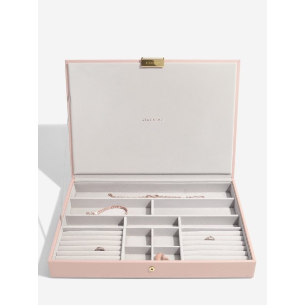 Set 3 cutii pentru bijuterii SUPERSIZE roz/ivory