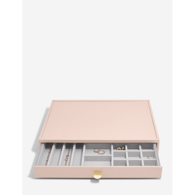 Set 3 cutii pentru bijuterii SUPERSIZE roz/ivory