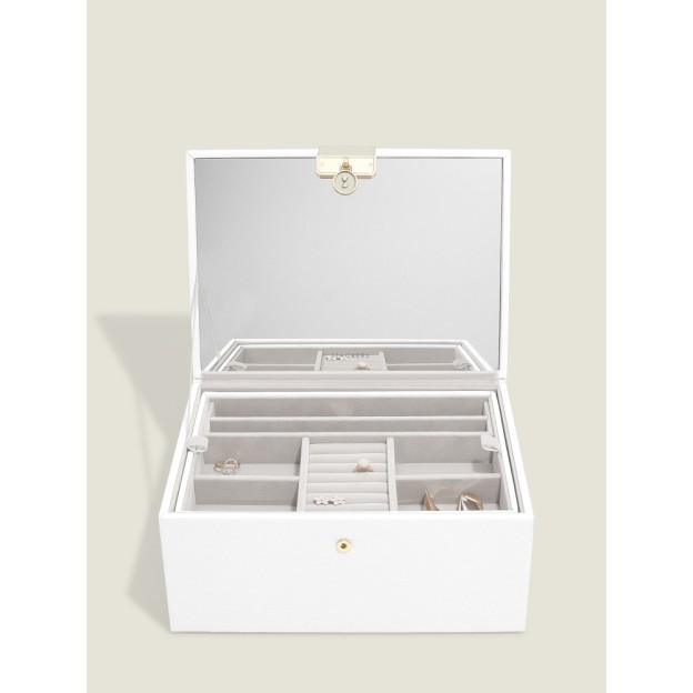 Cutie pentru bijuterii alba Luxury