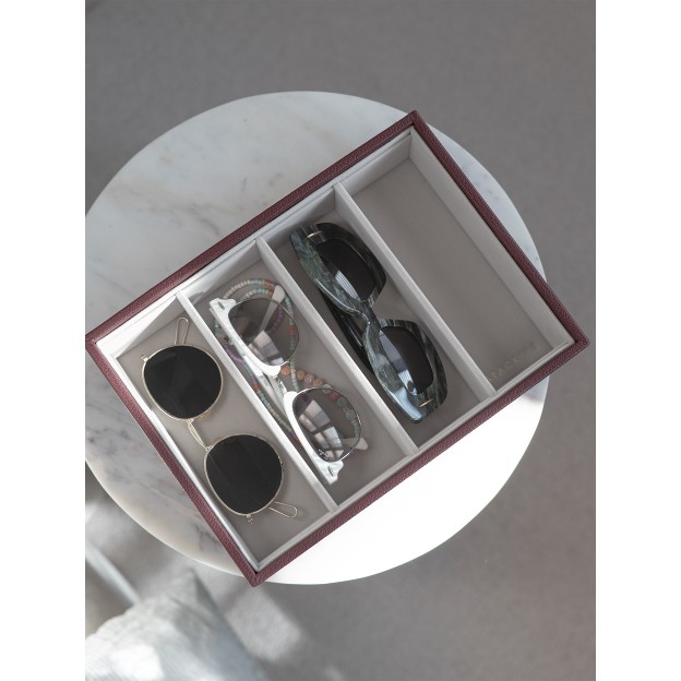 Cutie pentru accesorii&ochelari classic BURGUNDY