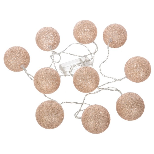 Girlanda LED  10 BALLS D6CM GLITTER