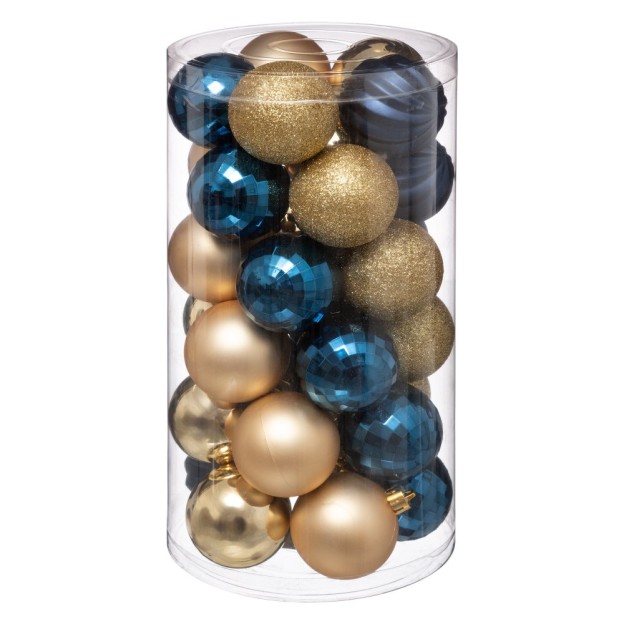 Set jucarii brad CHAMPAGNE x30