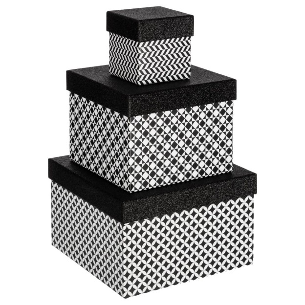 Set cutii patrate GLITTER