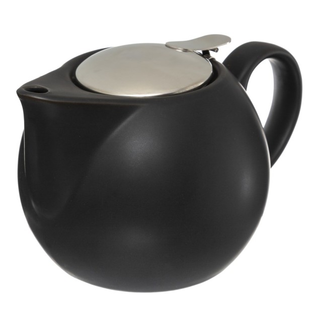 Ceainic cu infuzor ROUND BLACK