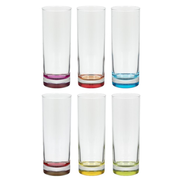 Pahar inalt COLORI'EAU x6