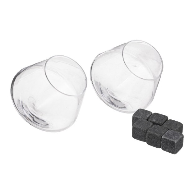 Cutie cu 2 pahare de whisky cu pietre racire