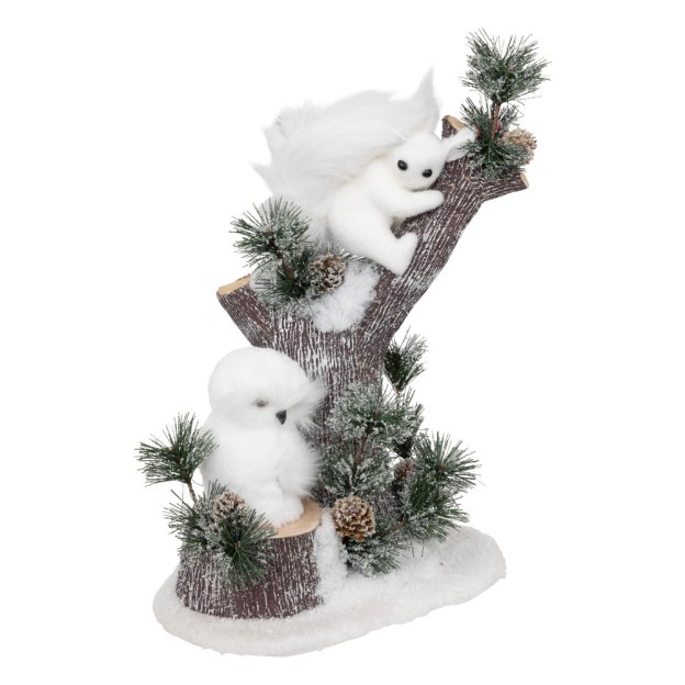 Figurina decorativa ECUREUIL HIBOU 32CM