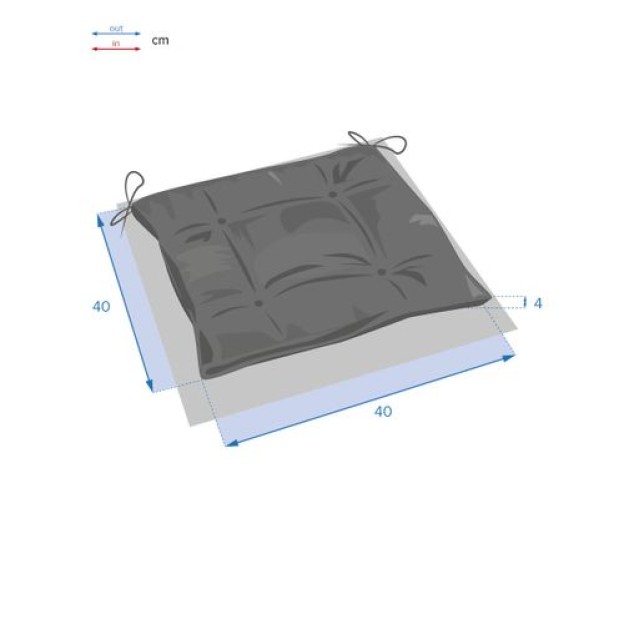 PERNE DE SAZ KORAI 40X40 4P GRAU