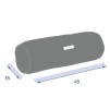 BOLSTER 45X15 KORAI SATE GREY