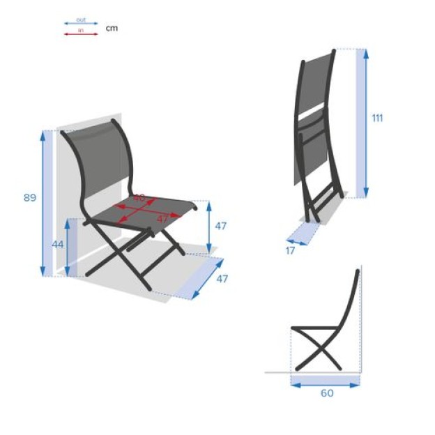 AXANT FOLD СТУЛ ANTH/GRAF