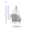 CORDESSA HANG CHAIR D80 CUSHIO
