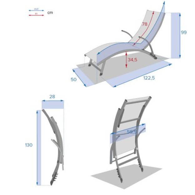 SAMBA LOUNGER MASLINE/GRAF