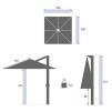 ЗОНТ MELHIA 4X3M УГОЛЬНЫЙ