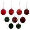 Set jucarii brad GLITT RED X9