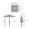 ЗОНТИК СОЕВЫЙ 2.5X2.5M LUT/WH