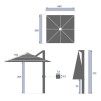 ЗОНТ MELHIA 4X3M ДЕРЕВО