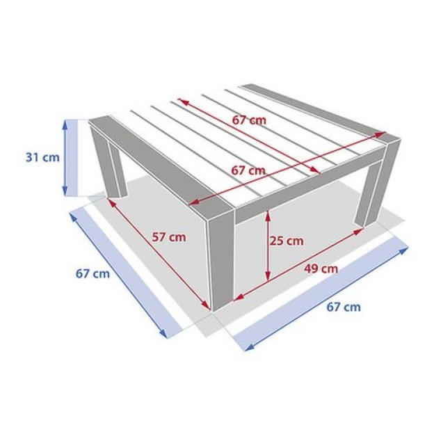 EVASION 65X65 W/H СТОЛ ДЛЯ ШВЕДСКОГО СТОЛА