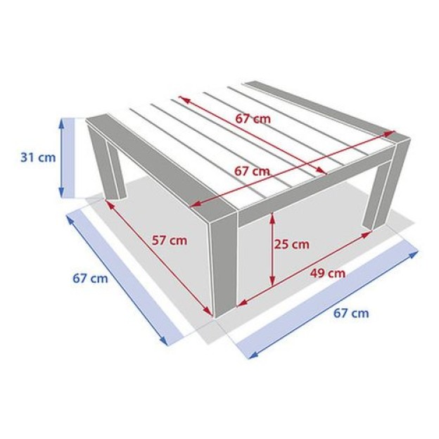 EVASION 65X65 C/L СТОЛ ДЛЯ ШВЕДСКОГО СТОЛА