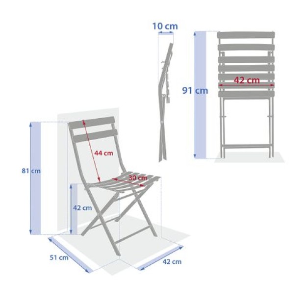 SCAUN PLIANT GREENSBORO BAY T