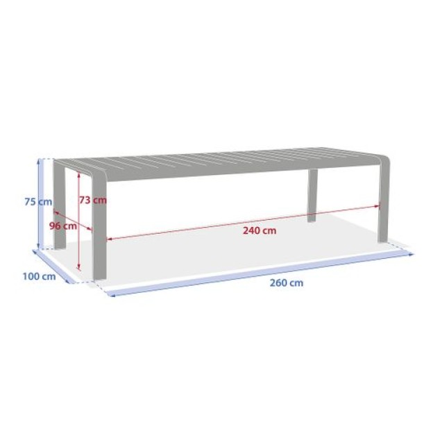 СТОЛ DOMILLY ALU 10 ШТ. КОФЕЙНЫЙ