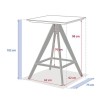 TERZANO HIGH SQ TABLE 2S VANILLA