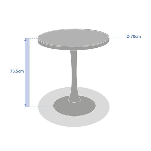 OVIALON 2S БИСТРО TUL TABLE LI