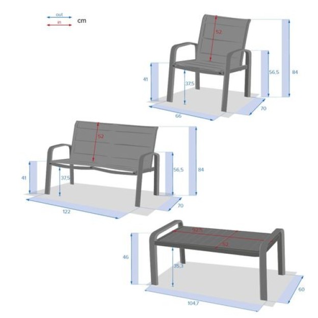 ELYN SOFASET 4S ANTH/GRAFIT