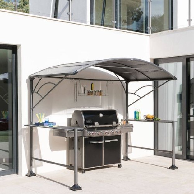 BBQ GAZEBO NEIBA 2,96X1,5 GRAP