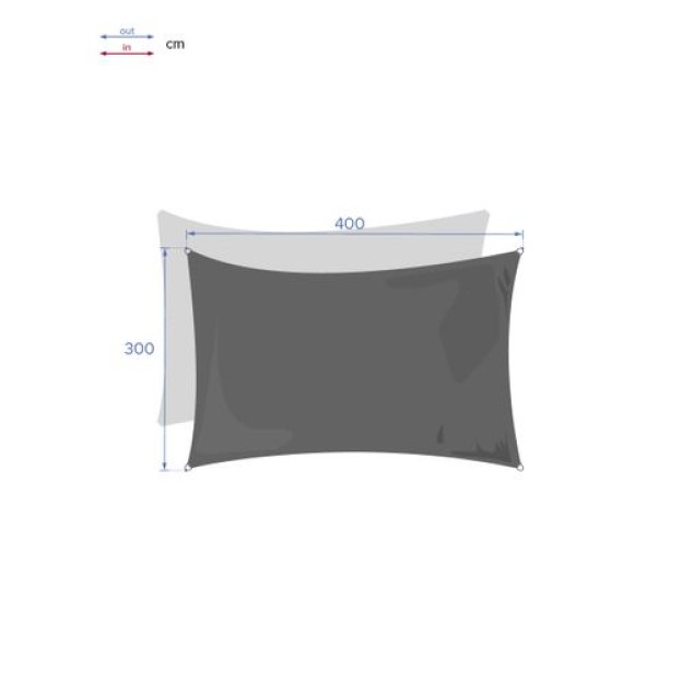 PARASOARE CURACAO 4X3M SMERALDA