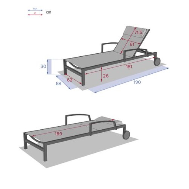 OCALA LOUNGER ANTH/GRAF