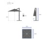 ЗОНТ ELEA POLY 3X3M SL GR