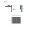 ЗОНТ ELEA POLY 4X3M PEAC
