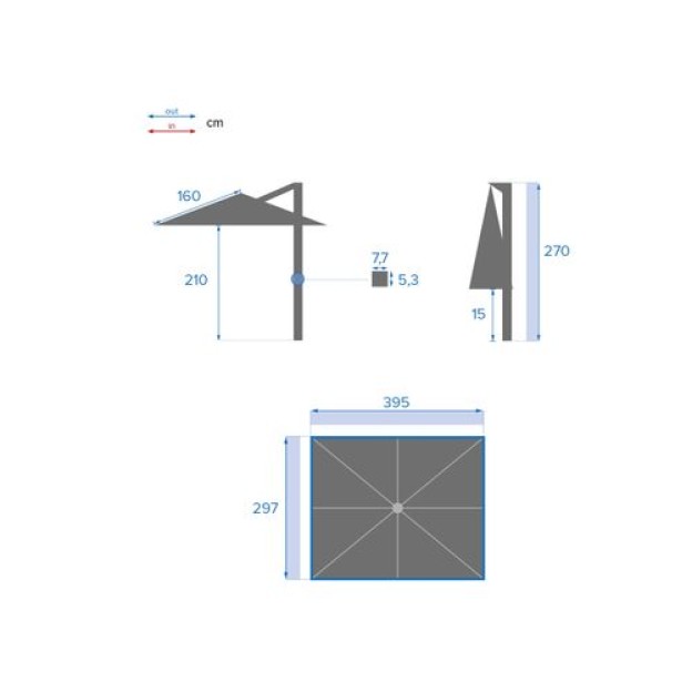 EQUADOR UMB COVER 4X3M SL GRE