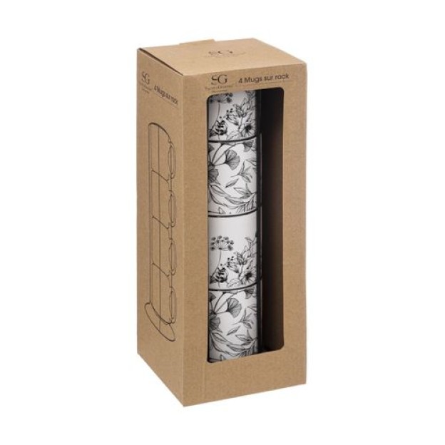 Set cani cu stativ FLORAL