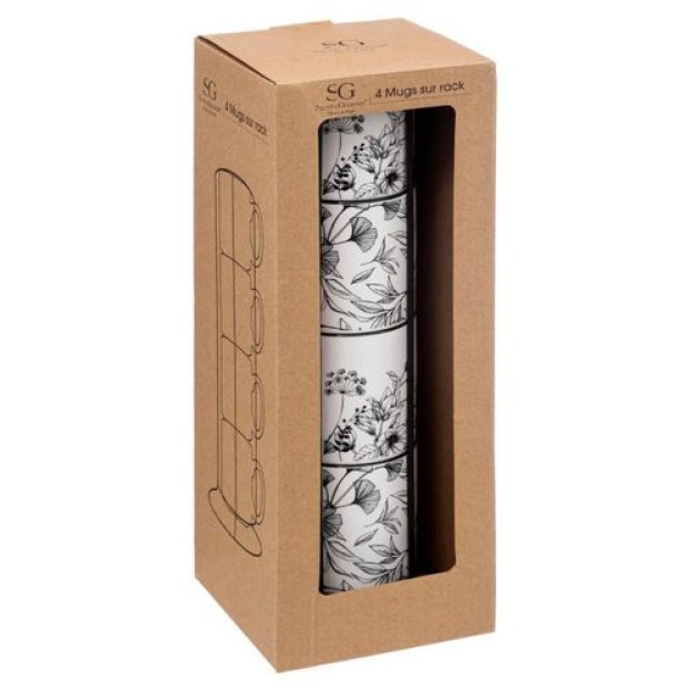 Set cani cu stativ FLORAL