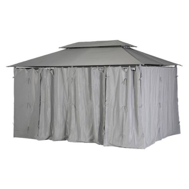 БЕСЕДКА THIRA 4X3M ДЕРЕВНЯ СЕРАЯ