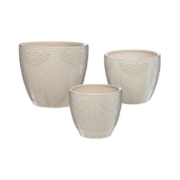Set ghivece GLAZED X3 D30