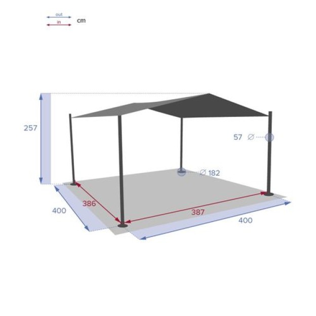 CERTELI CARPORT 4X4M SL GR