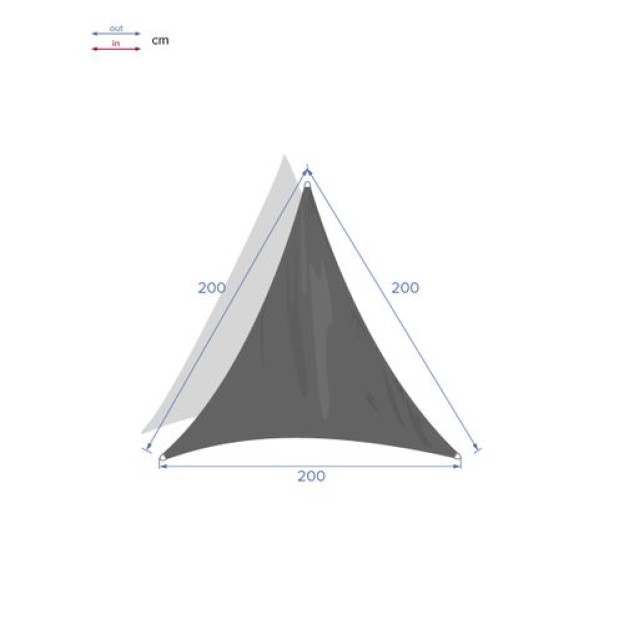 PARASOARE CURACAO 2X2X2M GRI